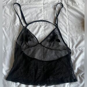 BLACK SHEER CAMISOLE